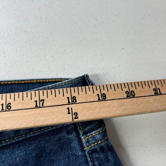 Levis 501 Jeans Button Fly Mens 38 X 36 Straight Leg Blue Denim Classic - Picture 10 of 12